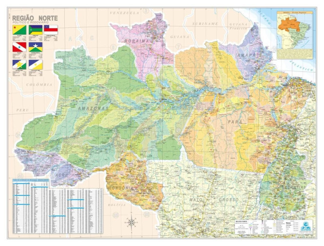 Mapa das Regiões do Brasil - Foto 1