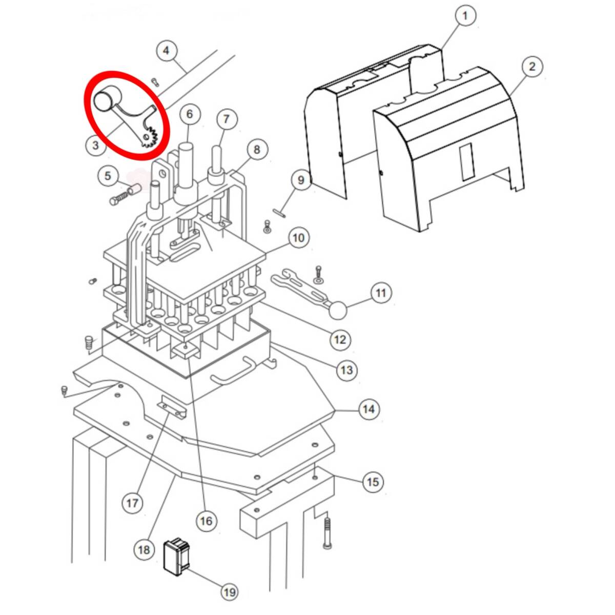 ENGRENAGEM CACHIMBO P/ DIVISORA DE PÃES DV30/36 - Foto 2