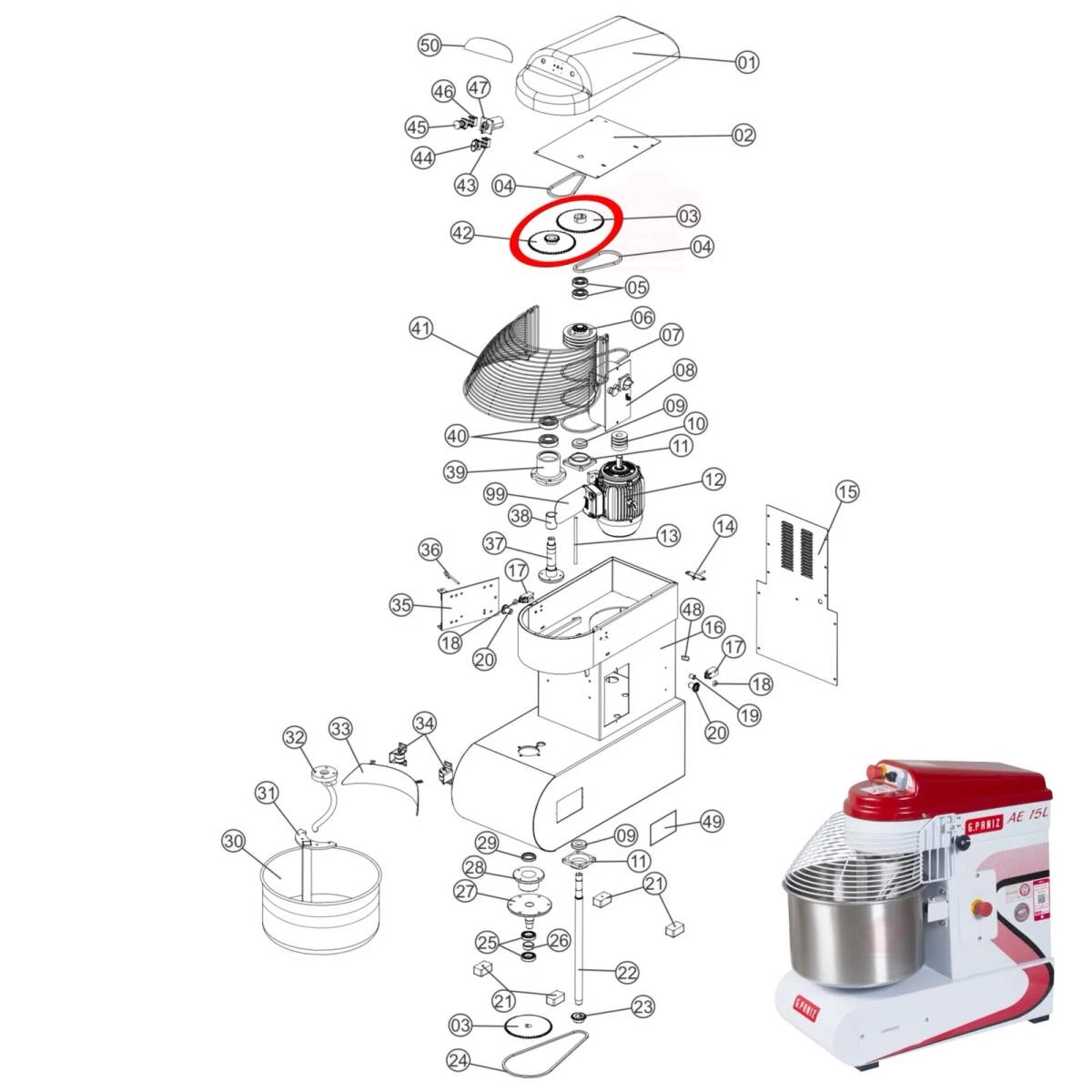 ENGRENAGENS SIMPLES E DUPLA MASSEIRA AE15L AE15 G2 - Foto 4