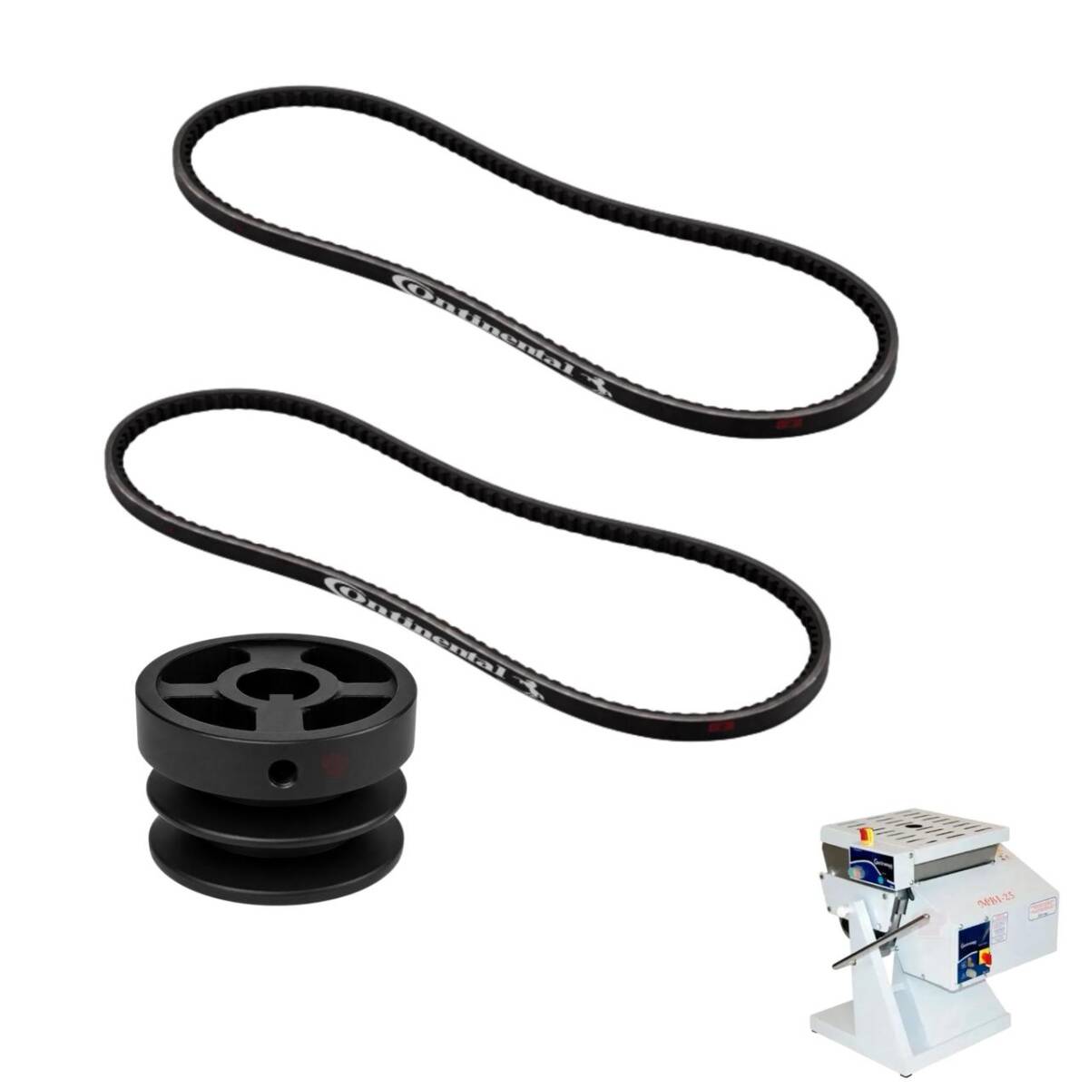 KIT CORREIA E POLIA MOTOR MASSEIRA MBI25 GASTROMAQ - Foto 1