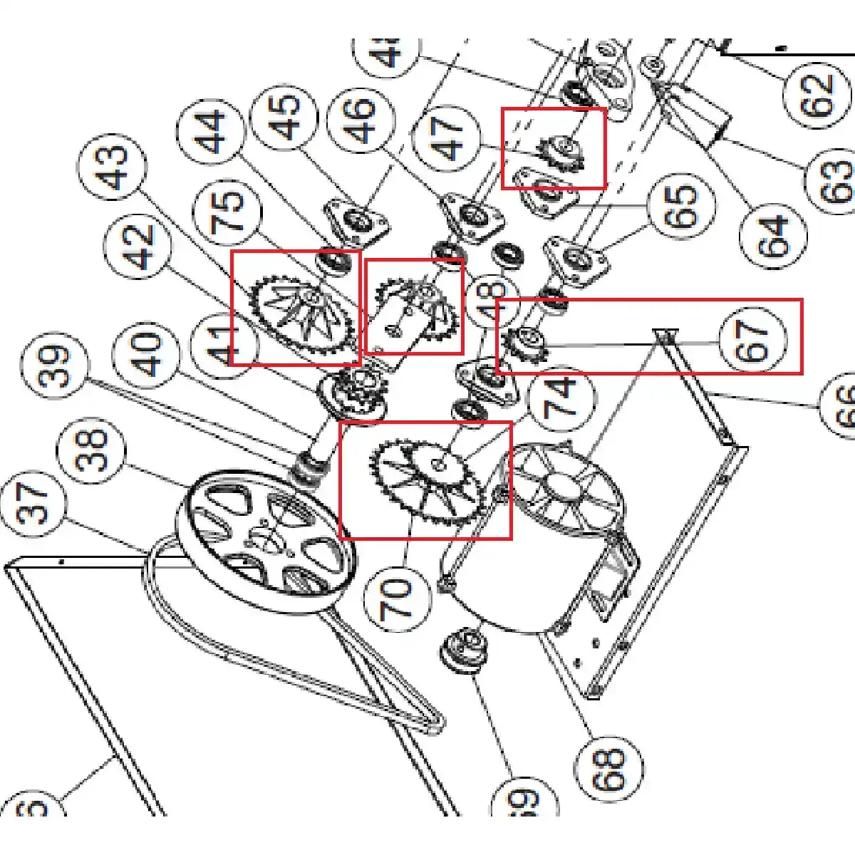 KIT ENGRENAGENS CORRENTES MODELADORA MPS350 GPANIZ - Foto 2