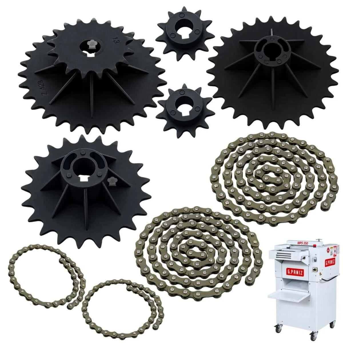 KIT ENGRENAGENS CORRENTES MODELADORA MPS350 GPANIZ - Foto 1