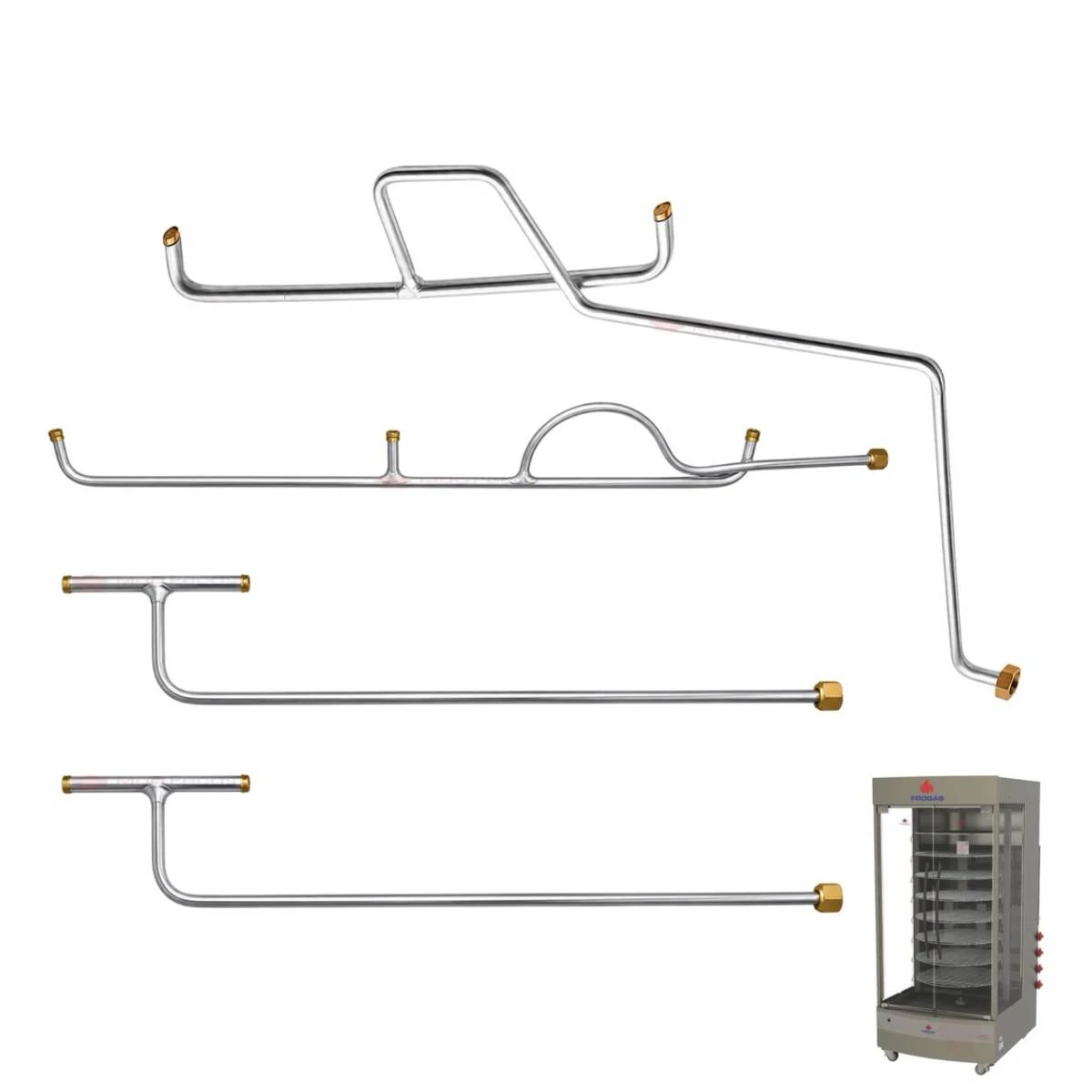 KIT TUBULAÇÕES DE ALUMÍNIO ASSADOR PRP482 G4 - Foto 1