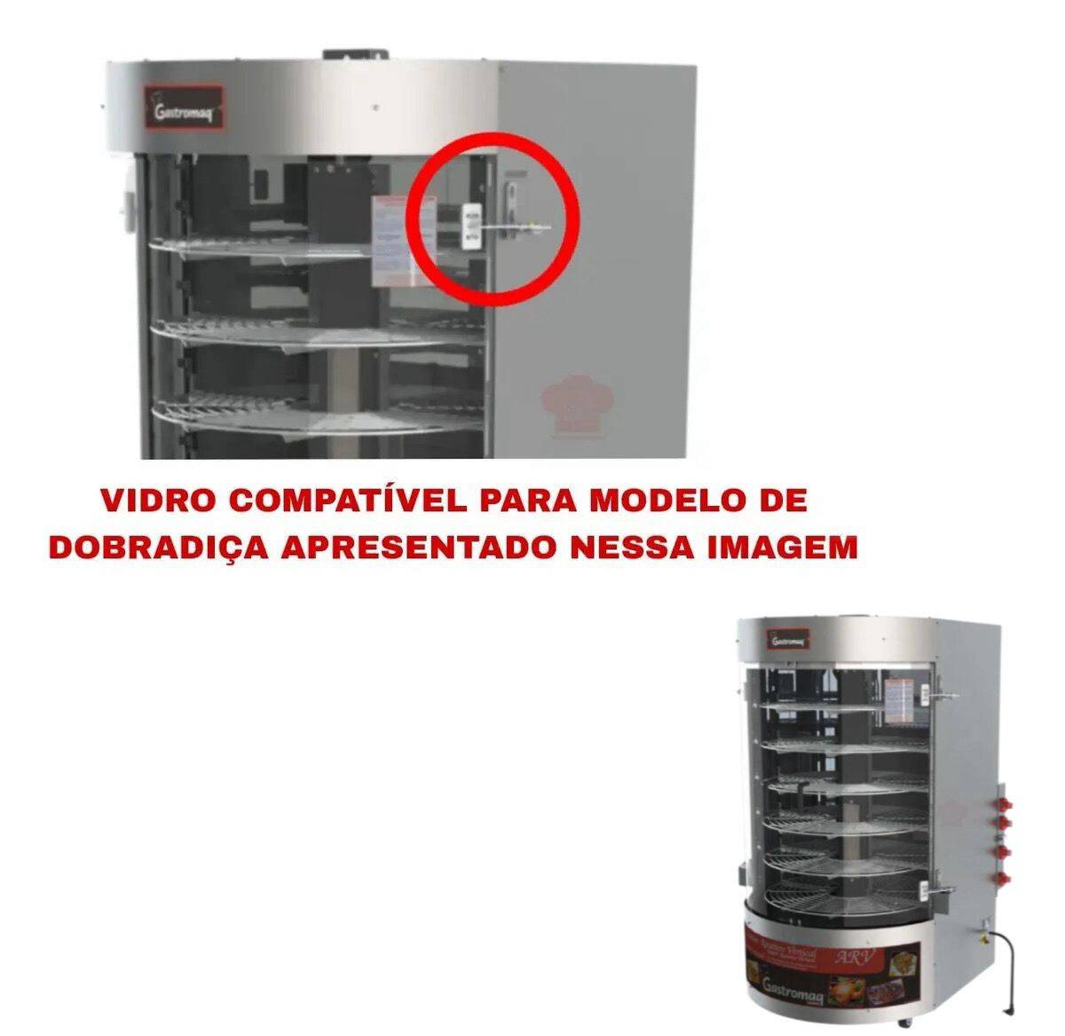PORTA ESQ/DIR VIDRO ASSADOR ROTATIVO ARV110 - Foto 4