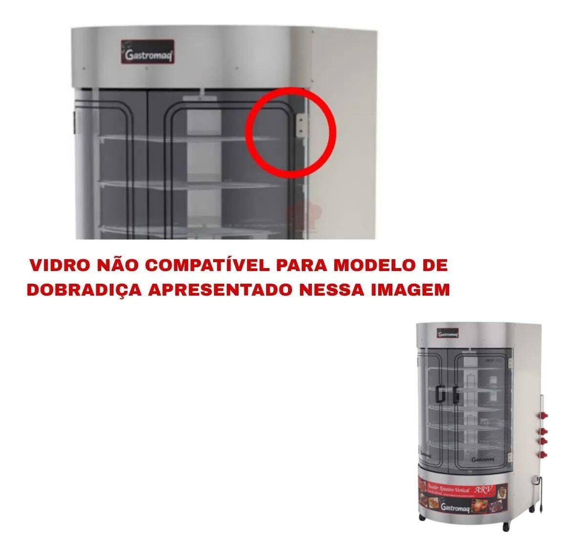 PORTA ESQ/DIR VIDRO ASSADOR ROTATIVO ARV110 - Foto 3