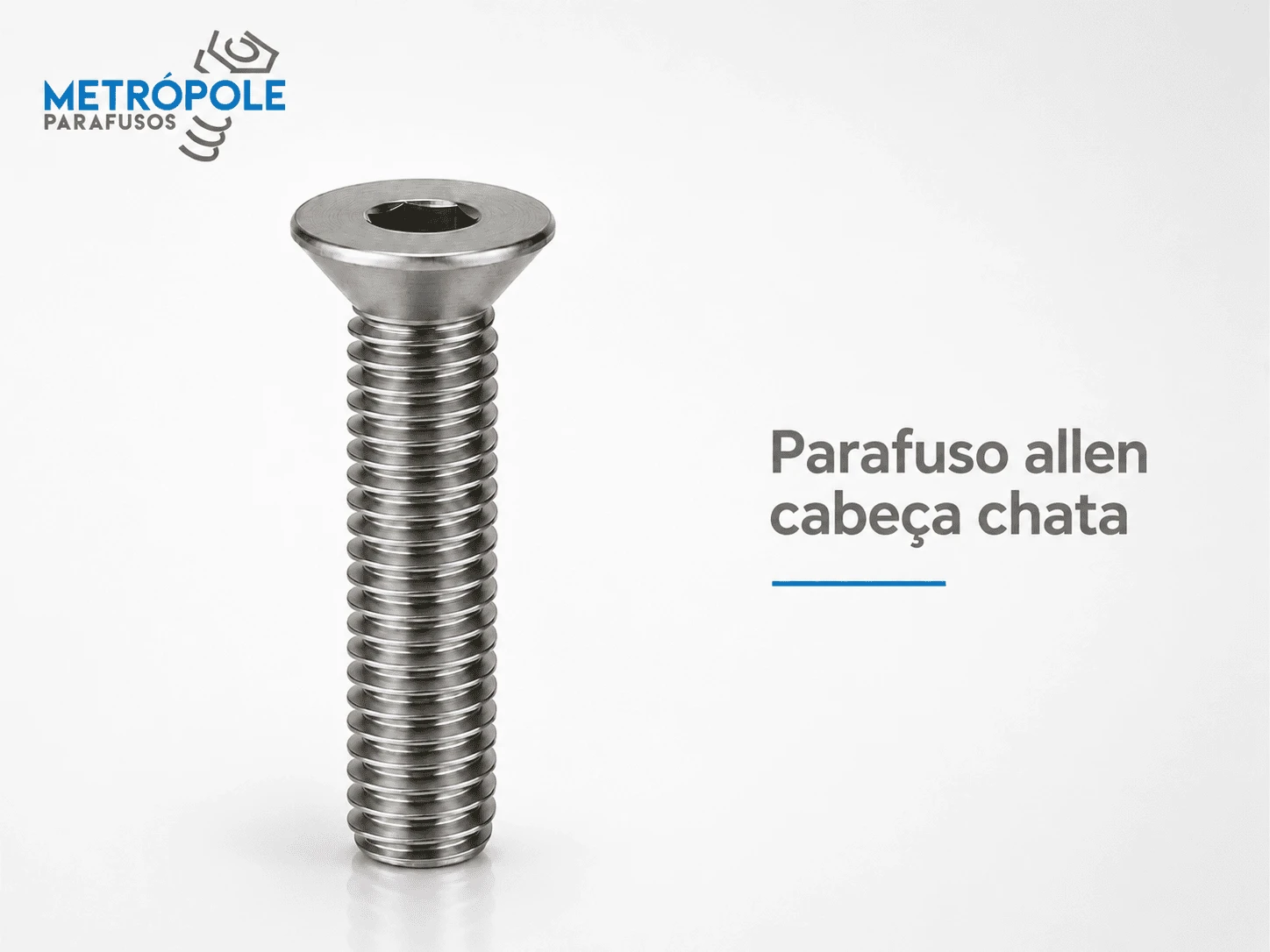 Parafuso allen cabeça chata - Foto 1