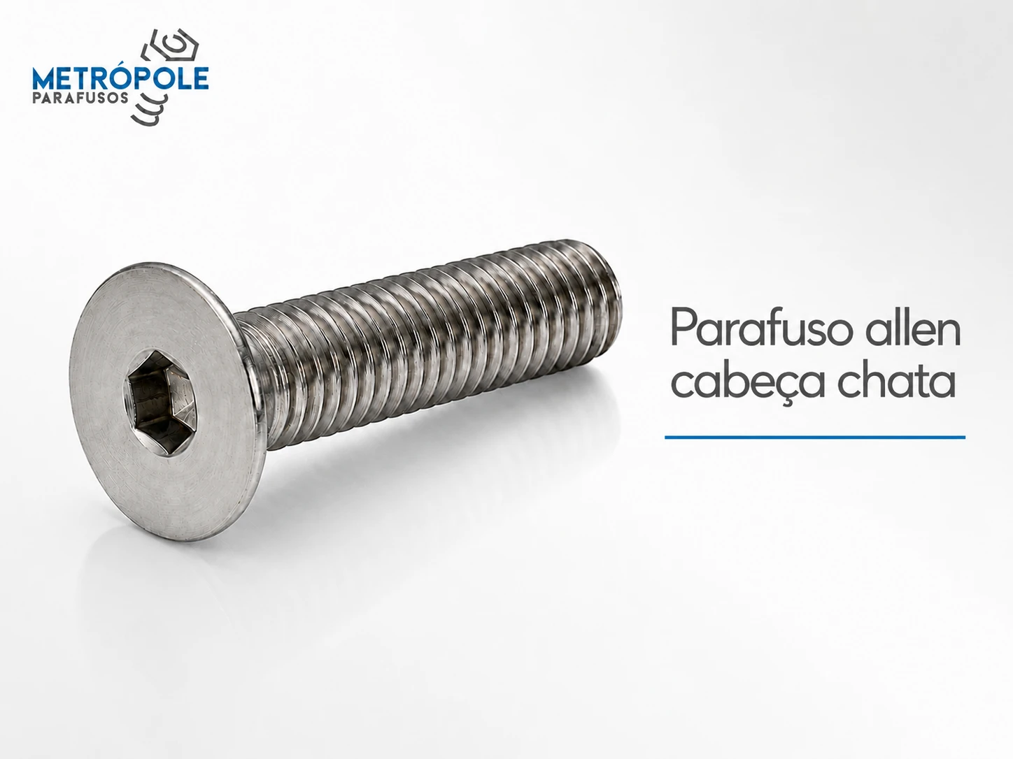 Parafuso allen cabeça chata - Foto 2