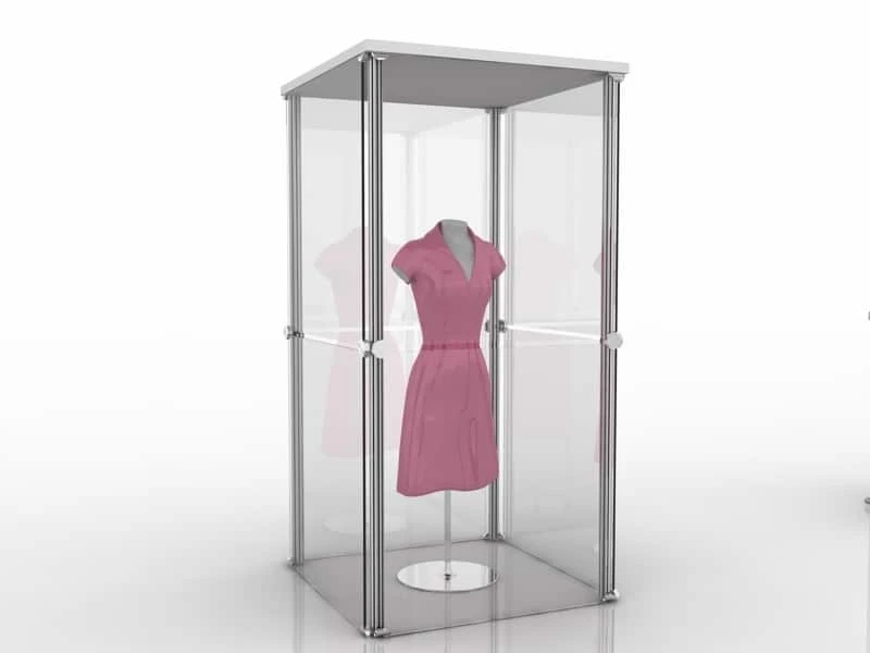 Vitrine Manequim 1,00m x 1,00m x 2,20m de altura